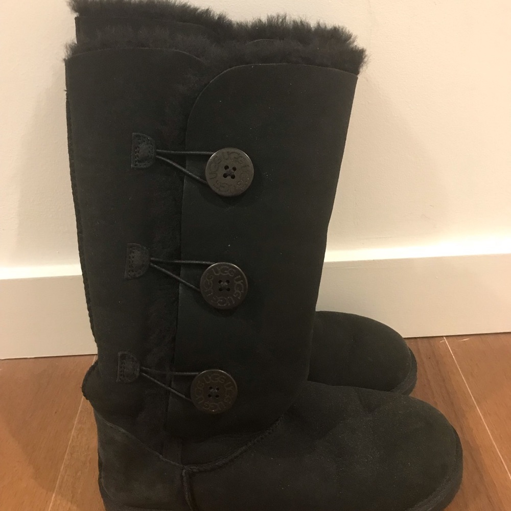Women’s Black Tall Side-Button Uggs